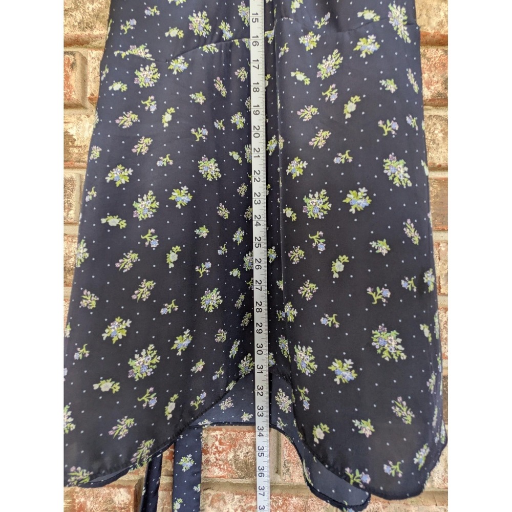 Heartloom Cottagecore Coquette Prairie Floral Wrap Dress Romantic Blue M - Picture 7 of 10